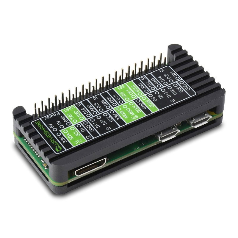 Gehäuse für Raspberry Pi Zero / Zero W / Zero 2 W - schützendes Aluminium - Waveshare 23027