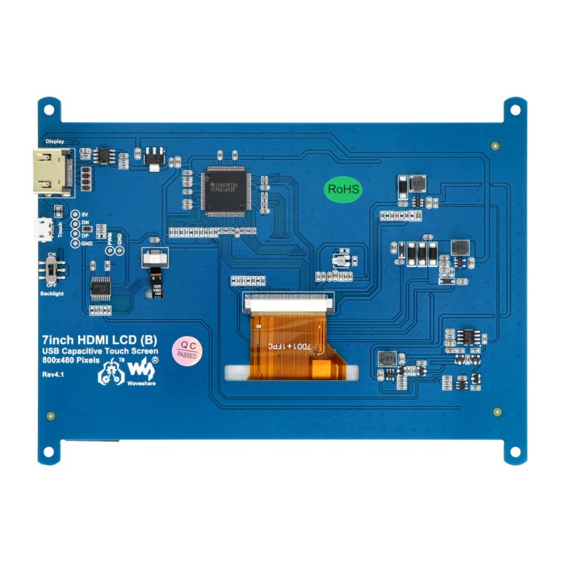 Kapazitiver LCD-Touchscreen 7 '' B 800x480px HDMI + USB für