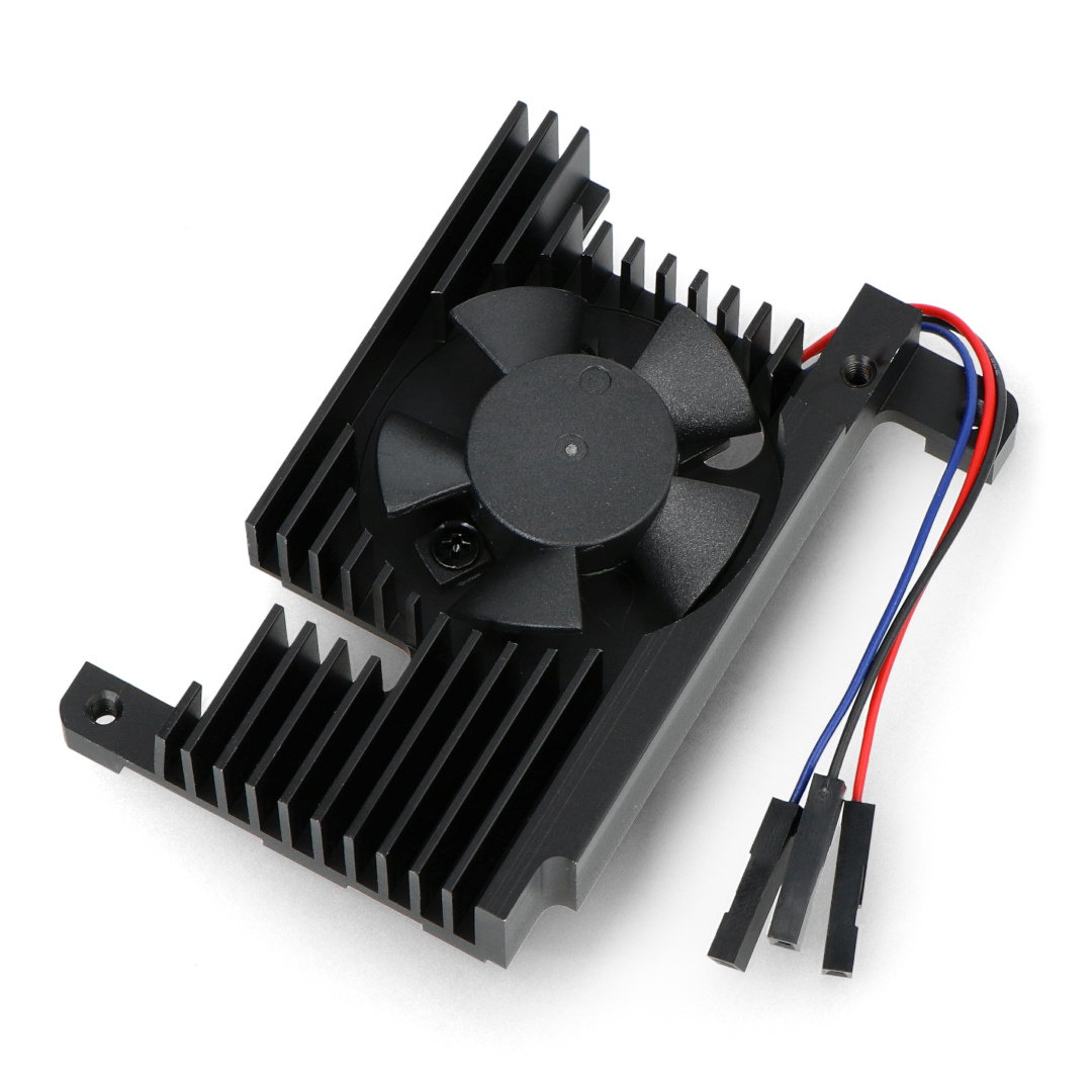 All-In-One - Lüfter mit Kühlkörper - Aluminium - mit PWM-Steuerung - für Raspberry Pi 4B - Waveshare 22913