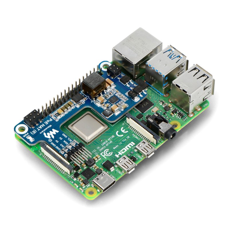 Power over Ethernet HAT (E) for Raspberry Pi 3B+/4B