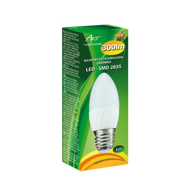 LED ART Birne, Kerze, E27, 4,5 W, 300 lm