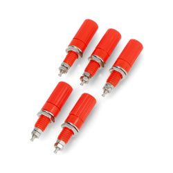 Bananenbuchse AL2418 - rot - 4mm - 5St.