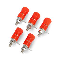 Bananenbuchse AL2437 - rot - 4mm - 5St.