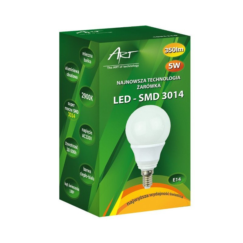 LED-ART-Glühbirne, E14, 5 W, 350 lm