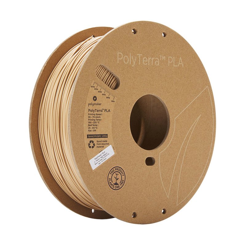 Polymaker PolyTerra PLA-Filament 1,75 mm, 1 kg - Erdnuss