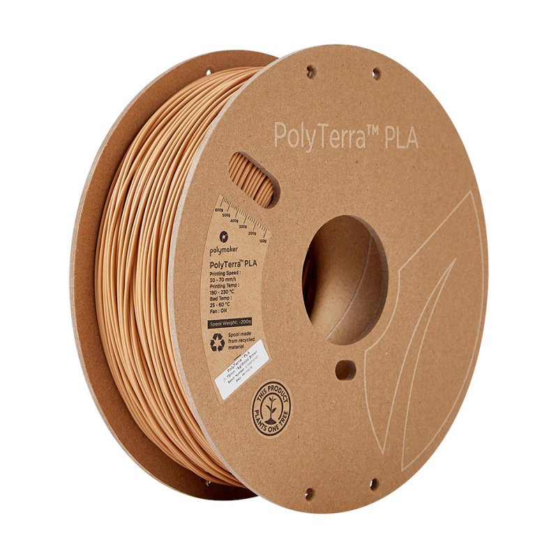 Polymaker PolyTerra PLA-Filament 1,75 mm, 1 kg - Holzbraun