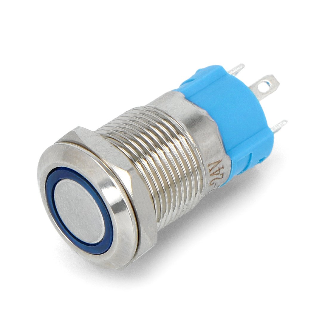 3 Pin 12V 24V Licht Schalter Blau LED Runde Rocker Schalter 30mm