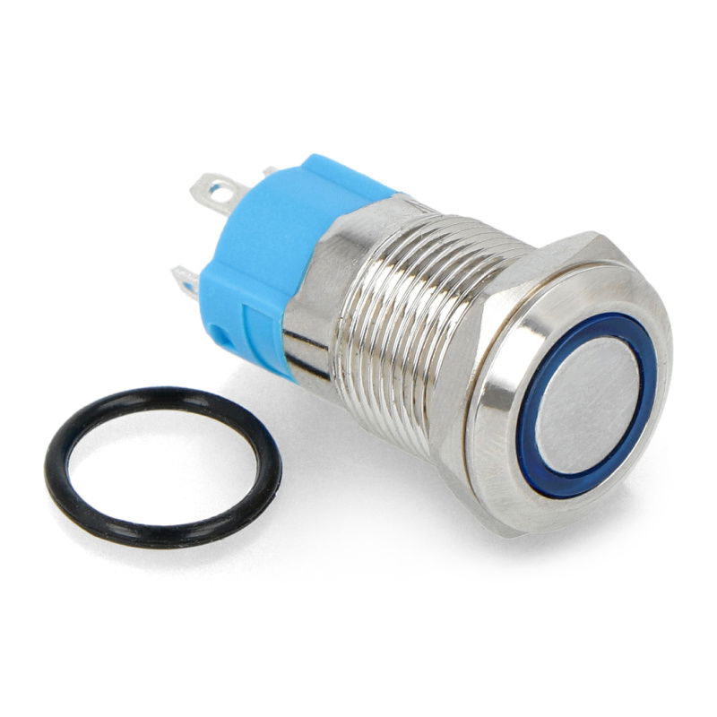 Monostabiler EIN-AUS-Schalter - 2A / 250V - flach - Blau