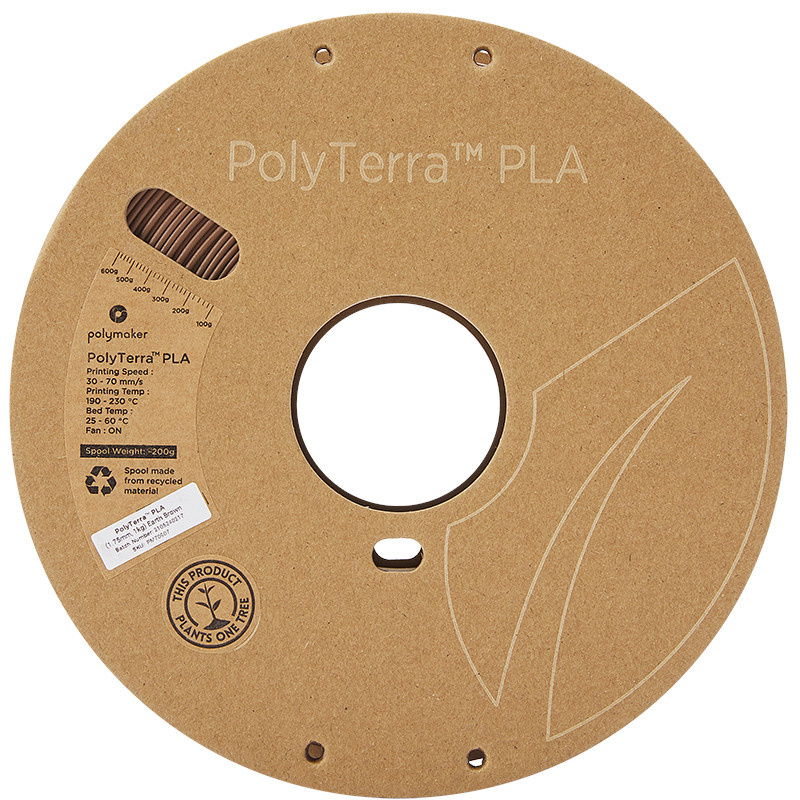 PolyTerra™ PLA (1.75 mm, 1 kg)(Earth Brown)