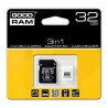 Goodram 3 in 1 - Micro SD / SDHC 32 GB Speicherkarte der Klasse 4 + Adapter + Lesegerät - zdjęcie 1