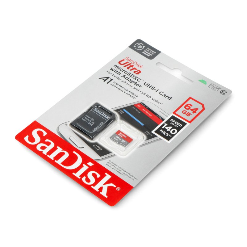 SanDisk Ultra microSD 64GB 140MB/s UHS-I Klasse 10, A1