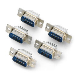 D-SUB DE-15F Stecker für Kabel - 5 Stk.
