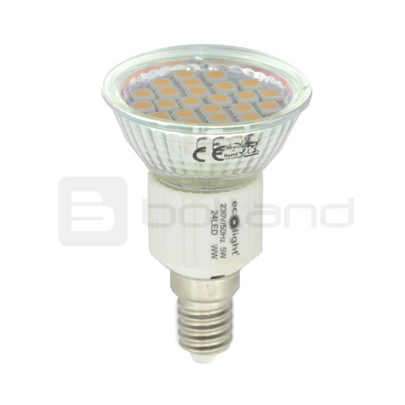 LED Eco Glühbirne, E14, 5W, 370, warme Farbe