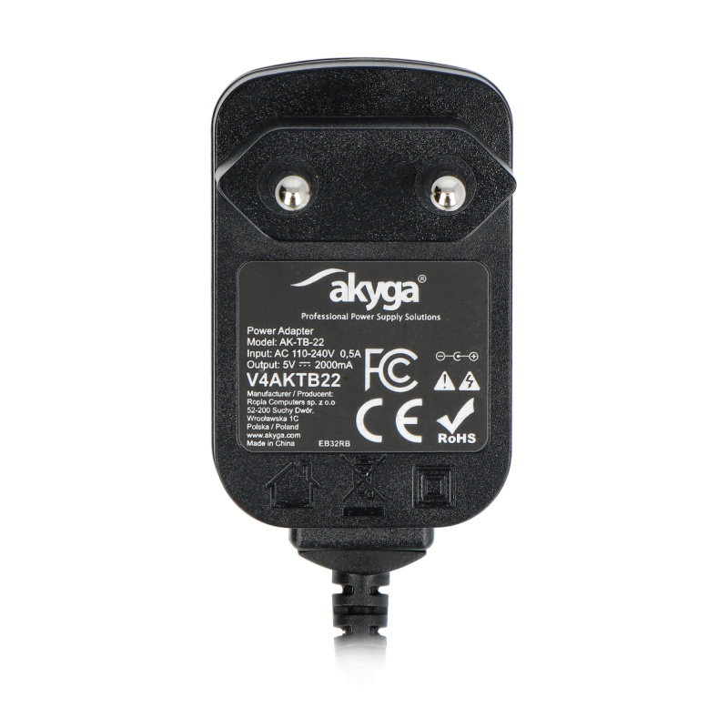 Akyga 5V / 2A Netzteil - DC 5,5 / 2,1mm Stecker