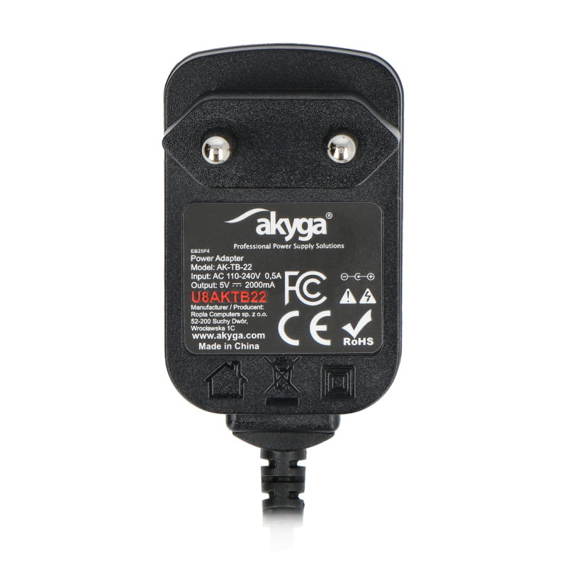 Akyga 5V / 2A Netzteil - DC 5,5 / 2,1mm Stecker