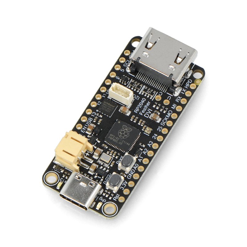Adafruit Feather RP2040 with DVI Output Port - Works with HDMI
