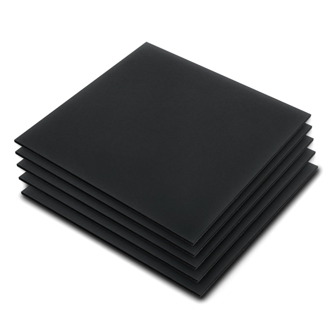 Plexiglas schwarz gegossen - 3mm - 200x200mm - 5Stk.