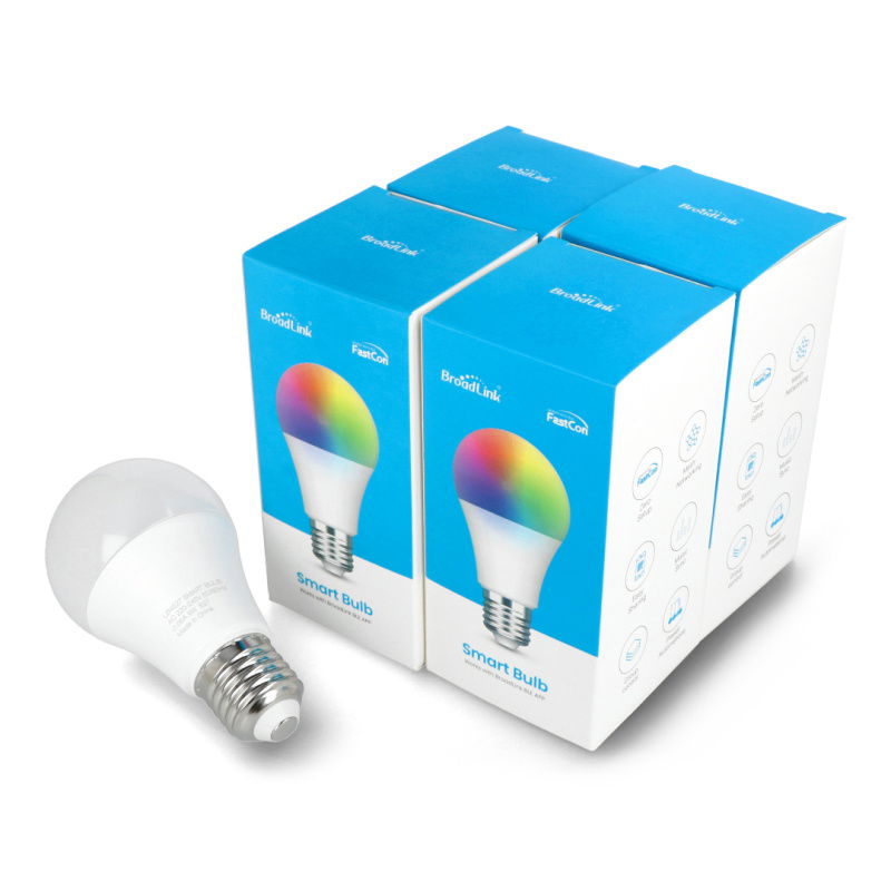 Smart żarówka Wifi LED RGB Broadlink LB4E27 (4-pak)