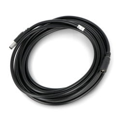 Przedłużacz DC (5,5x2,1 mm) czarny - 3 m