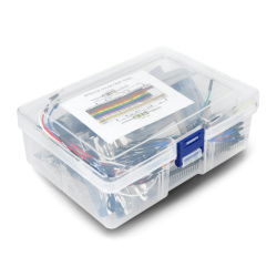 Satz elektronische Bauteile + Steckbrett - AM402 - 31 Elemente