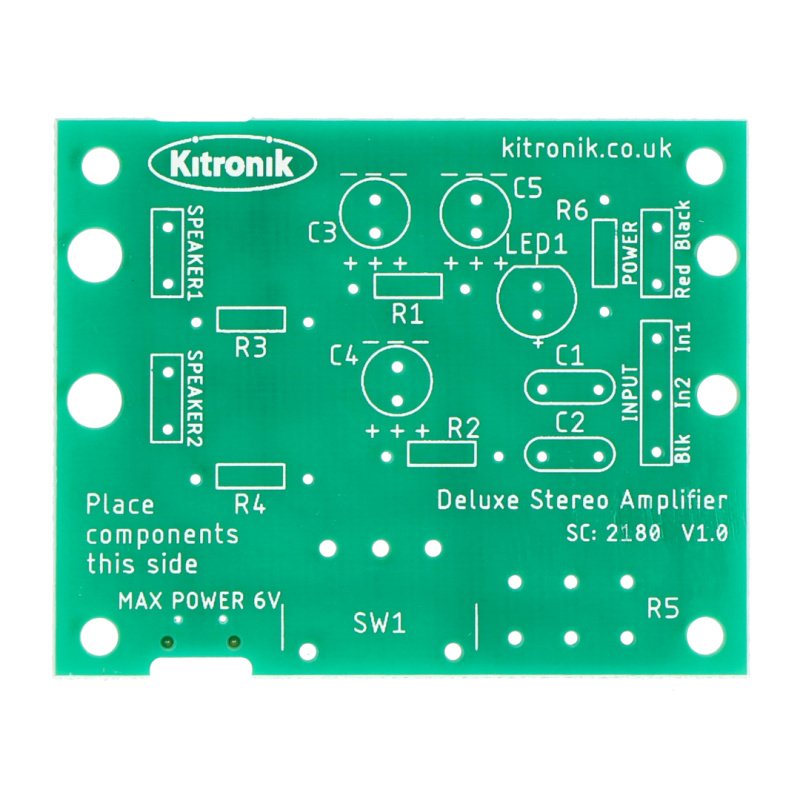 Kitronik 3.5mm Jack - Deluxe Stereo Amplifier Kit