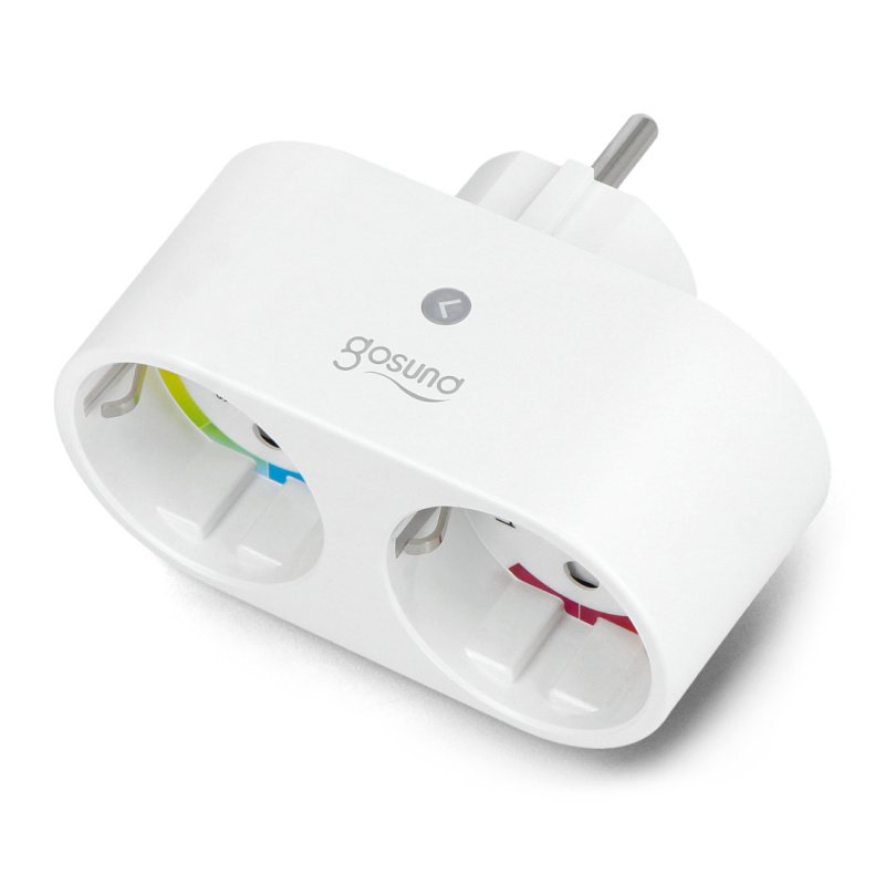 Tuya – Doppelte WiFi-Smart-Steckdose mit Energiemessung – 3500 W – Weiß –  Gosund SP211