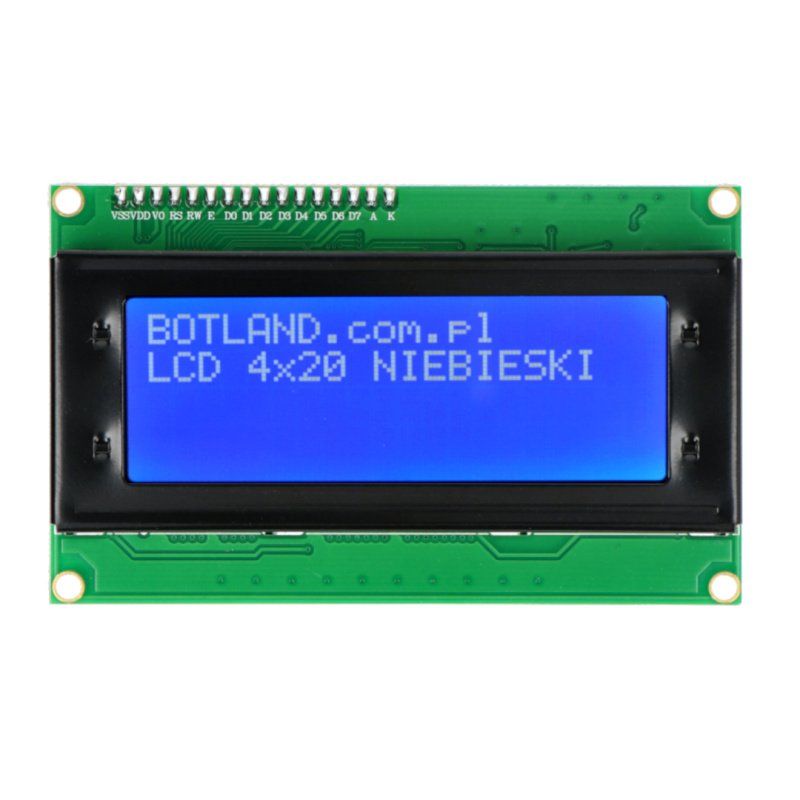 LCD-Display 4x20 Zeichen blau mit Anschlüssen - justPi
