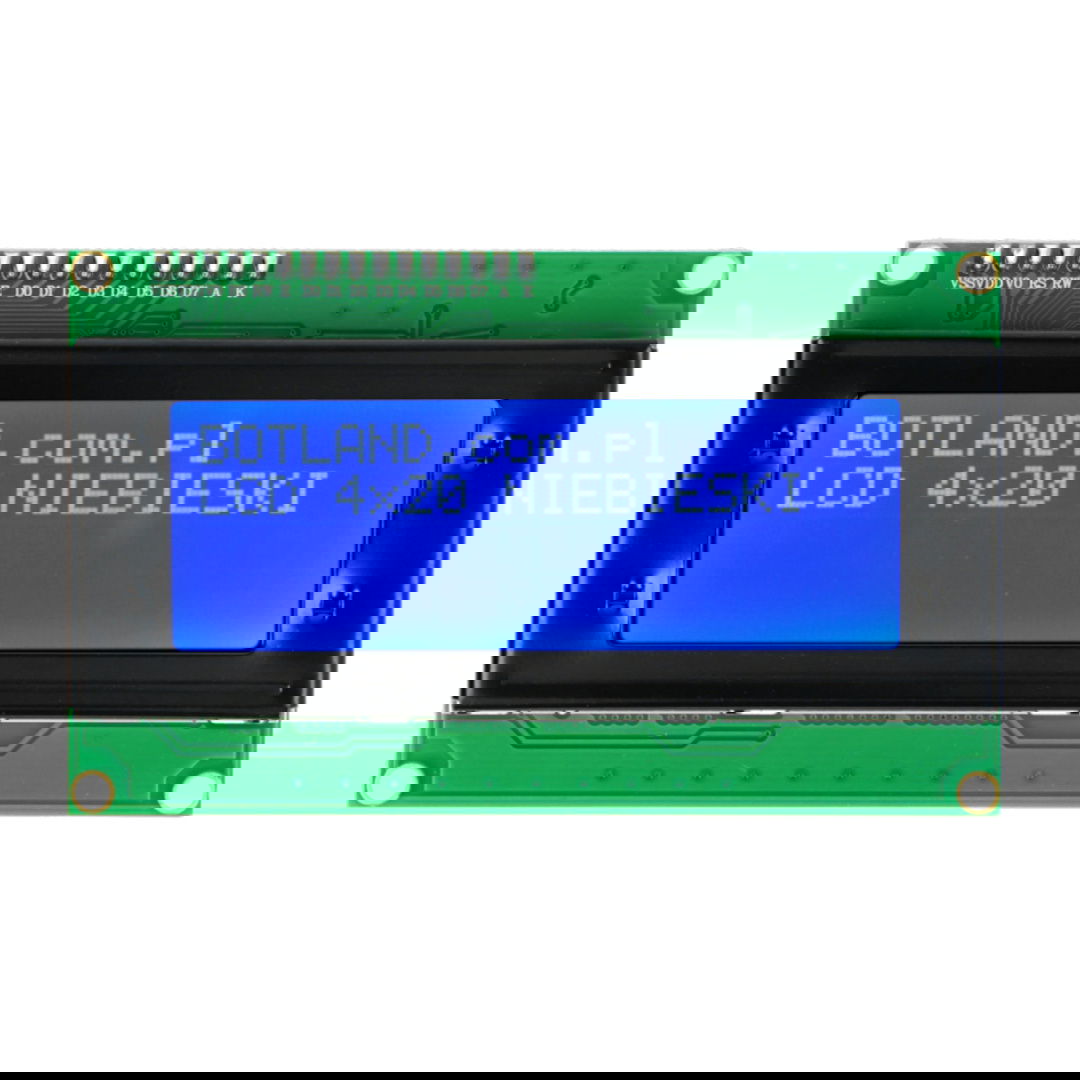 LCD-Display 4x20 Zeichen blau mit Anschlüssen - justPi