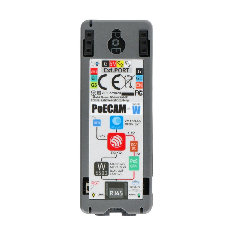 PoECAM - Modul mit einer Kamera OV2640 PoE - WiFi / Bluetooth -