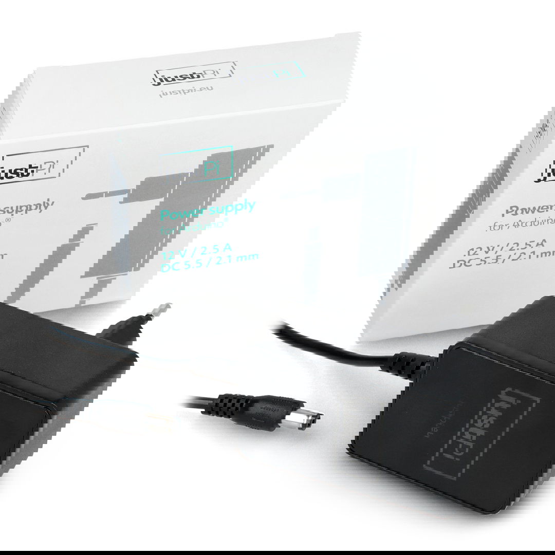 JustPi 12V/2.5A Netzteil für Arduino - DC 5.5/2.1mm Stecker