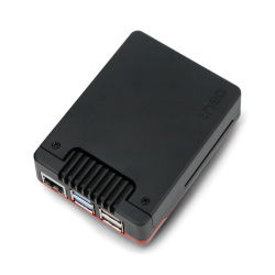 Argon Neo 5 Bred - Gehäuse für Raspberry Pi 5 mit Lüfter - schwarz und rot