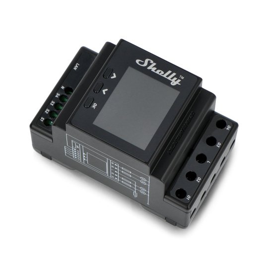 Shelly Pro 4PM - 4-Kanal-WiFi-230-V-Controller mit Display - Android /  iOS-Anwendung Botland - Robotikgeschäft