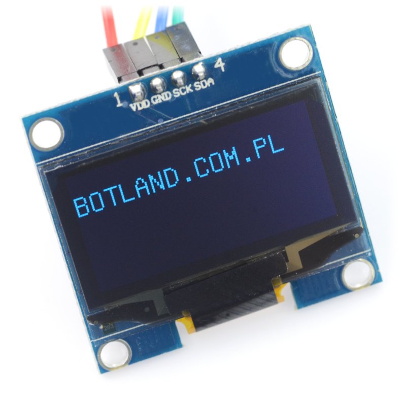 OLED-Display, blaue Grafik, 1,3 '' 128x64px I2C v2 - weiß