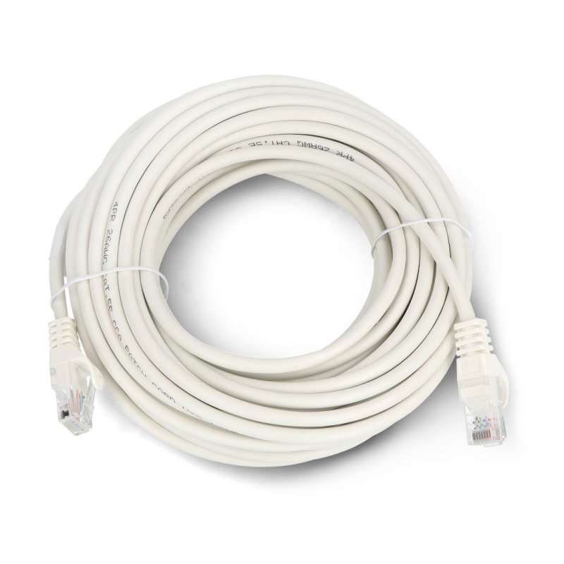 Ethernet-Patchkabel UTP 5e 10m - weiß