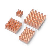 Set of heat sinks for Raspberry Pi 5 - 4pcs copper - golden