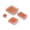 Set of heat sinks for Raspberry Pi 5 - 4pcs copper - golden - zdjęcie 2