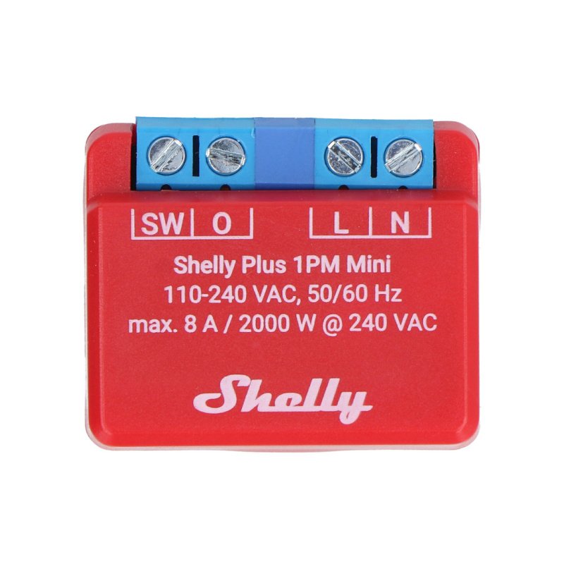 Shelly Plus 1PM Mini – 1x 240V/8A WiFi/Bluetooth-Relais –