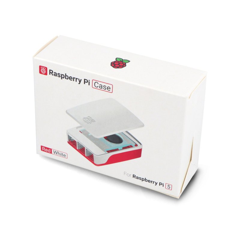 Gehäuse für Raspberry Pi 5 offiziell - rot und weiß