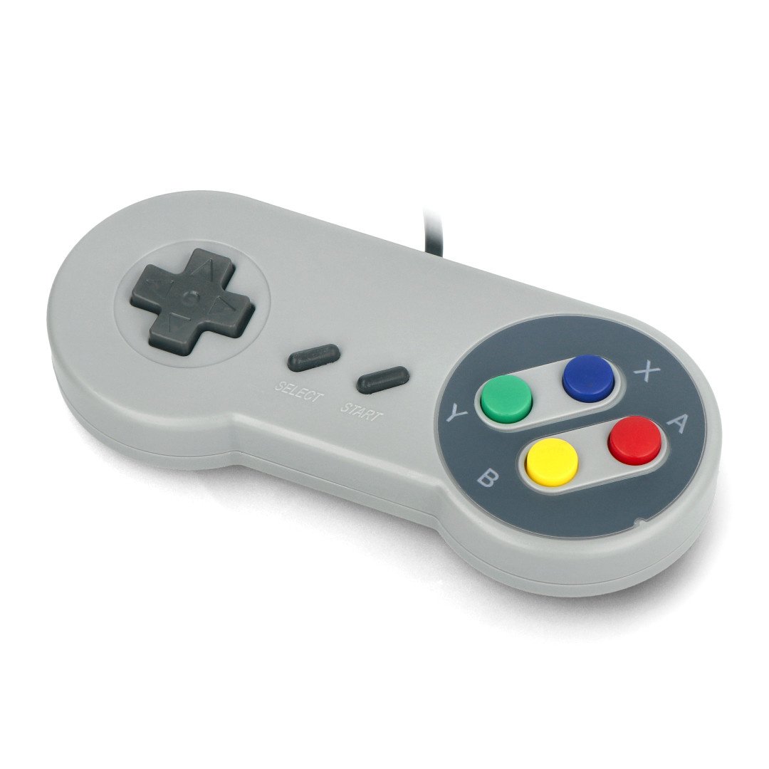 SNES - Retro-Gamecontroller - farbige Tasten