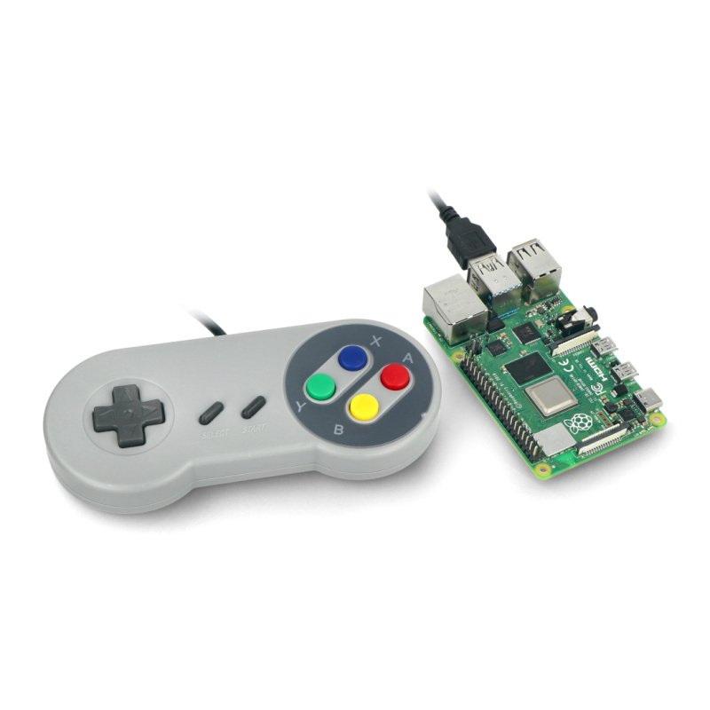 SNES - Retro-Gamecontroller - farbige Tasten