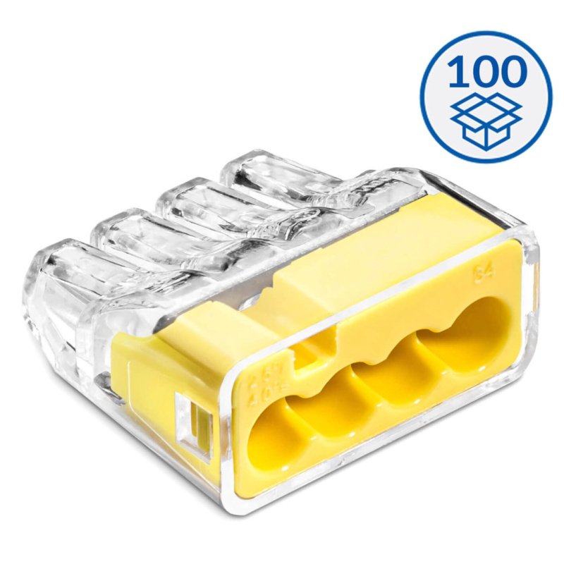 Szybkozłączka wtykowa SCP4 transparentny/żółty (karton - 100
