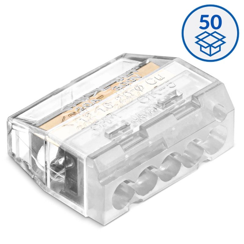 Szybkozłączka wtykowa SCP5 transparentny/biały (karton - 50
