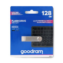 GOODRAM 128GB UNO3 SILVER USB 3.2 Gen 1