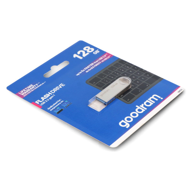 GOODRAM 128GB UNO3 SILVER USB 3.2 Gen 1