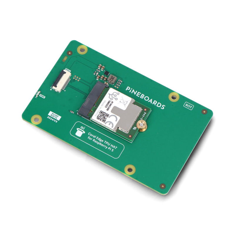 Pineboards Hut AI! - Coral TPU PCIe M.2 E-Key Adapter für