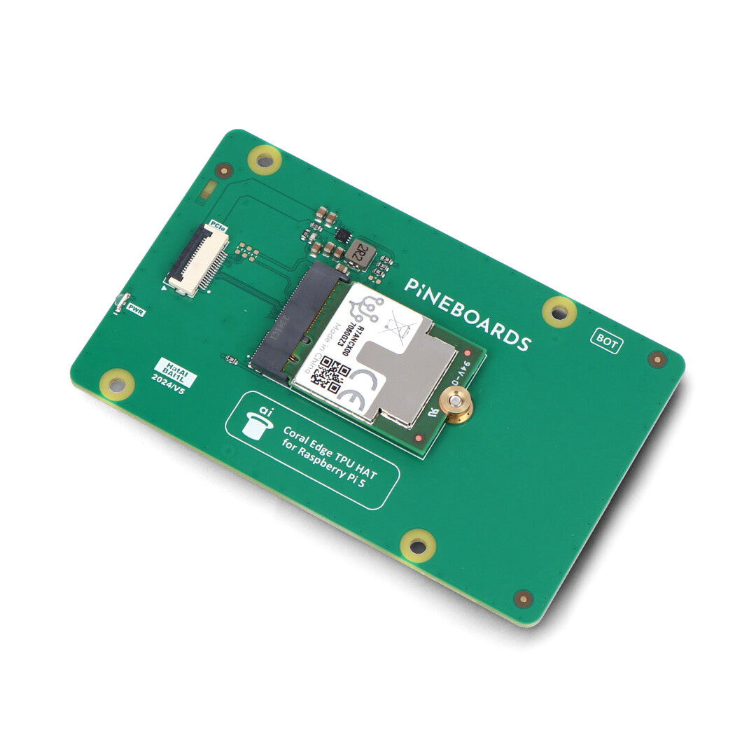 Pineboards Hut AI! - Coral TPU PCIe M.2 E-Key Adapter für