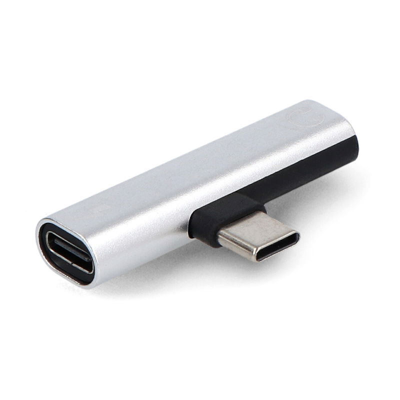 Adapter Akyga AK-AD-71 USB type C (m) / USB type C (f) / Jack