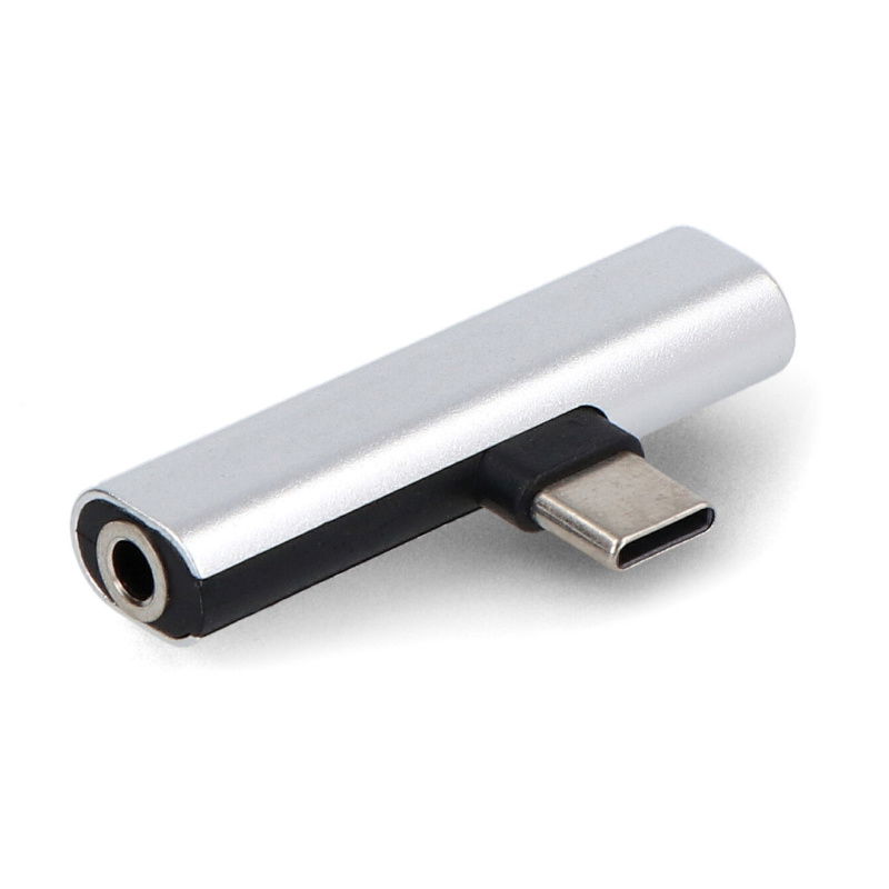 Adapter Akyga AK-AD-71 USB type C (m) / USB type C (f) / Jack