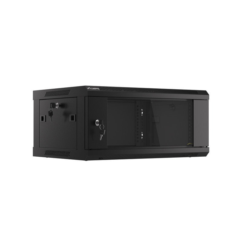 SZAFA INSTALACYJNA RACK WISZĄCA 19" 4U 600X450 CZARNA LANBERG