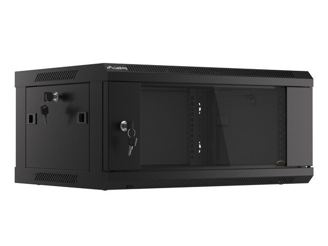 SZAFA INSTALACYJNA RACK WISZĄCA 19" 4U 600X450 CZARNA LANBERG